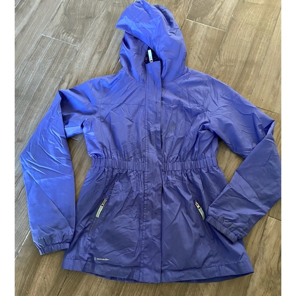 Champion venture dry plum hooded rain ☔️ jacket size XL 14-16 | - Picture 1 of 14